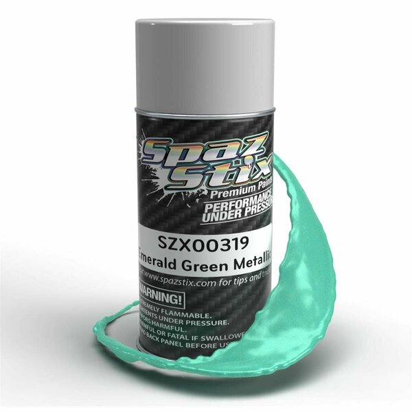 Spaz Stix 3.5 oz Can Metallic Aerosol Paint, Emerald Green SZX00319